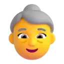 Old woman 3D animated emoji