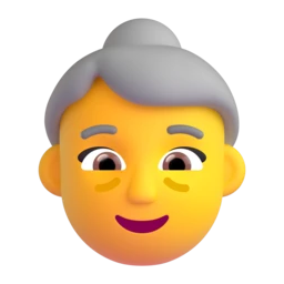 Old woman animated emoji