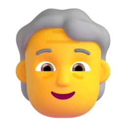 Older person animated emoji