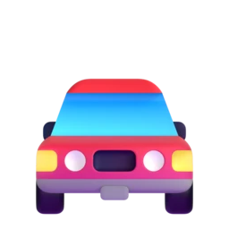 Oncoming automobile animated emoji