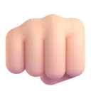 Oncoming fist: light skin tone 3D animated emoji