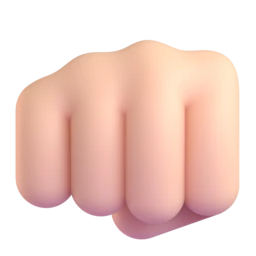 Oncoming fist: light skin tone animated emoji