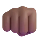 Oncoming fist: medium-dark skin tone 3D animated emoji