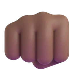Oncoming fist: medium-dark skin tone animated emoji