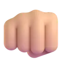 Oncoming fist: medium-light skin tone 3D animated emoji