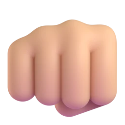 Oncoming fist: medium-light skin tone animated emoji