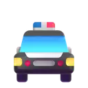 Oncoming police car 3D animated emoji