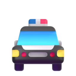 Oncoming police car animated emoji