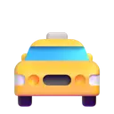 Oncoming taxi 3D animated emoji