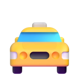 Oncoming taxi animated emoji
