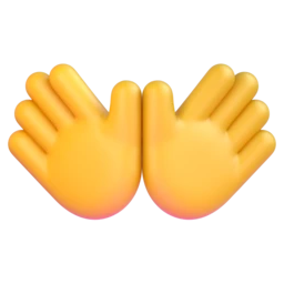 Open hands animated emoji