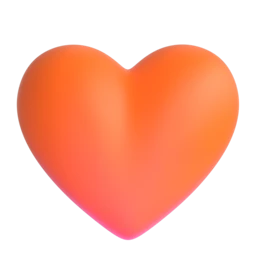 Orange heart animated emoji