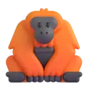 Orangutan 3D animated emoji