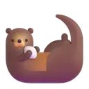 Otter 3D animated emoji
