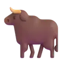 Ox 3D animated emoji