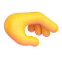 Palm down hand 3D animated emoji