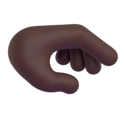 Palm down hand: dark skin tone animated emoji
