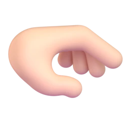 Palm down hand: light skin tone animated emoji