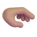 Palm down hand: medium skin tone 3D animated emoji