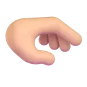Palm down hand: medium-light skin tone 3D animated emoji