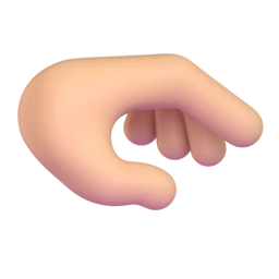 Palm down hand: medium-light skin tone animated emoji
