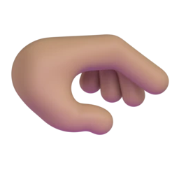 Palm down hand: medium skin tone animated emoji