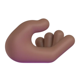 Palm up hand: medium-dark skin tone animated emoji