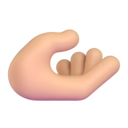 Palm up hand: medium-light skin tone animated emoji