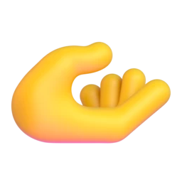 Palm up hand animated emoji
