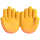 Palms up together 3D animated emoji