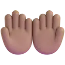 Palms up together: medium skin tone 3D animated emoji
