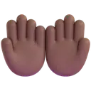 Palms up together: medium-dark skin tone 3D animated emoji