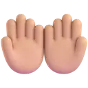 Palms up together: medium-light skin tone 3D animated emoji