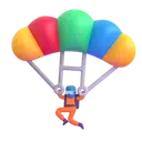Parachute 3D animated emoji