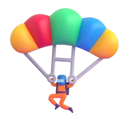 Parachute animated emoji