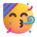 Partying face 3D animated emoji