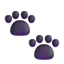 Paw prints 3D animated emoji