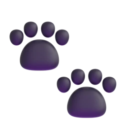 Paw prints animated emoji