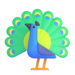Peacock animated emoji