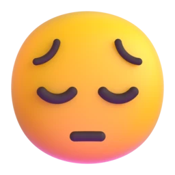 Pensive face animated emoji