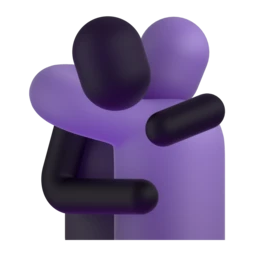 People hugging animated emoji