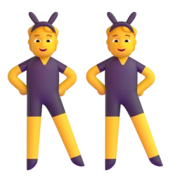 People with bunny ears animated emoji