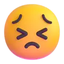 Persevering face 3D animated emoji