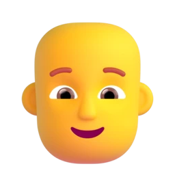 Person: bald animated emoji