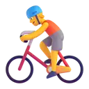 Person biking 3D animated emoji