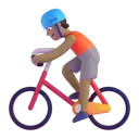 Person biking: medium skin tone 3D animated emoji