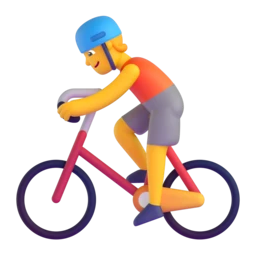 Person biking animated emoji
