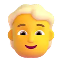 Person: blond hair 3D animated emoji