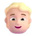 Person: blond hair: light skin tone 3D animated emoji