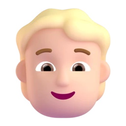 Person: blond hair: light skin tone animated emoji